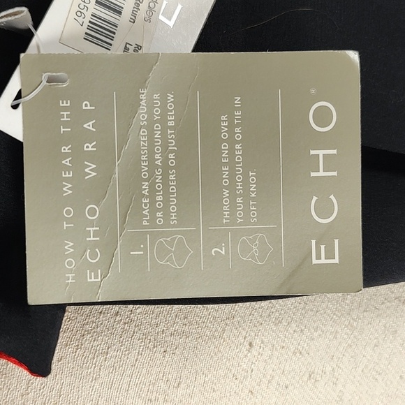 NWT 100% Silk Echo Vintage Wrap/Scarf 80" x 44" - Picture 8 of 10